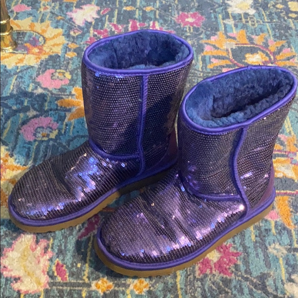 Purple Sequin Ugg Boots